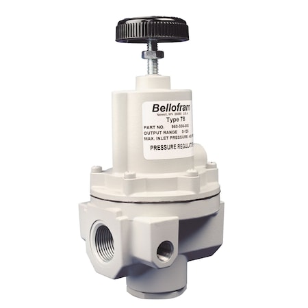 Bellofram Precision Controls Pressure Regulator, High Flow, T78 Series, 0-2 PSIG, 1/2in Port 960-347-000